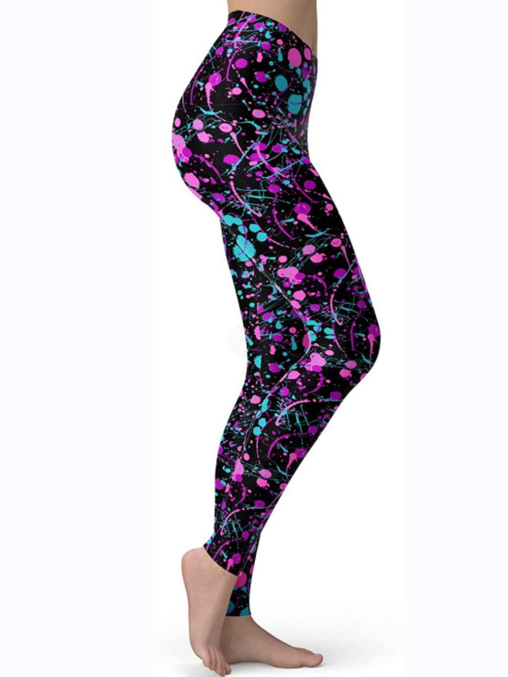 Abstract Print High Waist Active Leggings